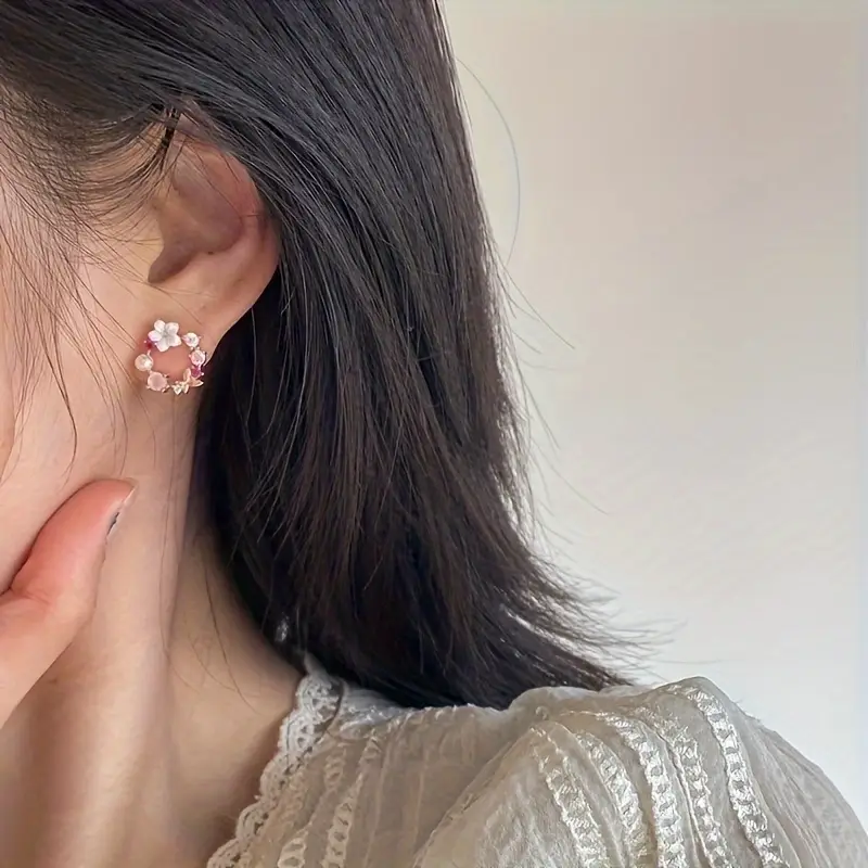 Flower Bouquet Elegant Copper Earrings